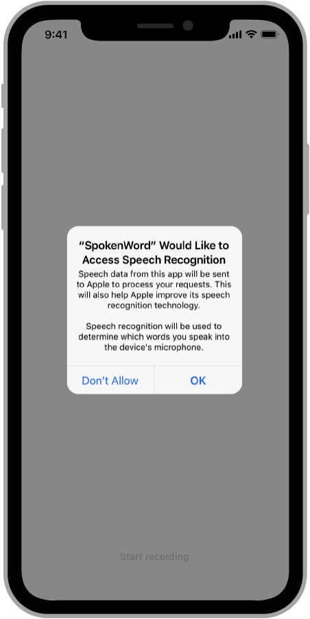 speech recognition prompt